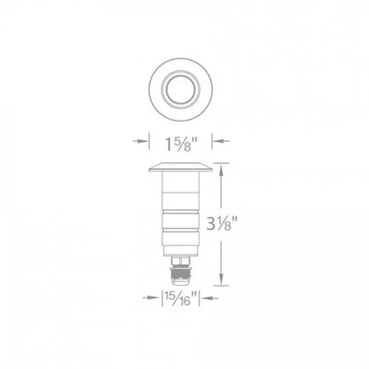 WAC 1021-27SS Recessed In Ground Light w/ 2700K LED - Stainless Steel