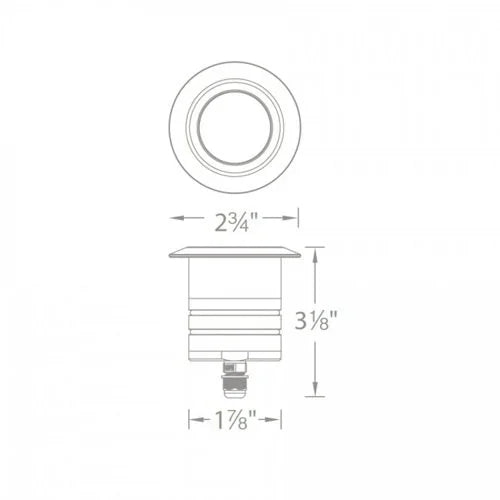 WAC 2031-30SS Round Submersible Light w/ 3000K LED - Stainless Steel