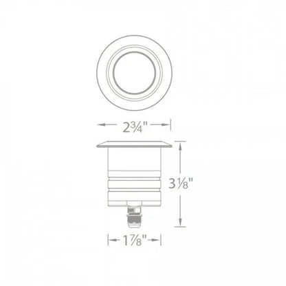 WAC 2031-30SS Round Submersible Light w/ 3000K LED - Stainless Steel