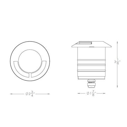 WAC 2091-27BS Recessed 2 Inch In Ground Light w/ 2700K LED - Bronze