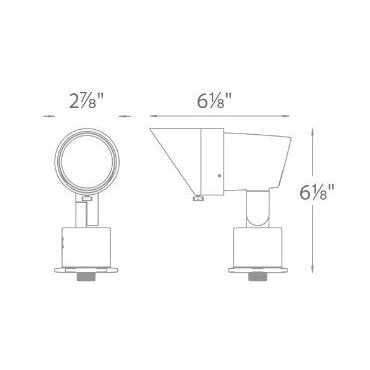 WAC 5011-27BK Up Light w/ 2700K LED - Black