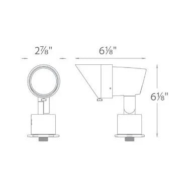 WAC 5011-27BBR Up Light Die Cast Brass w/ 2700K LED - Bronze