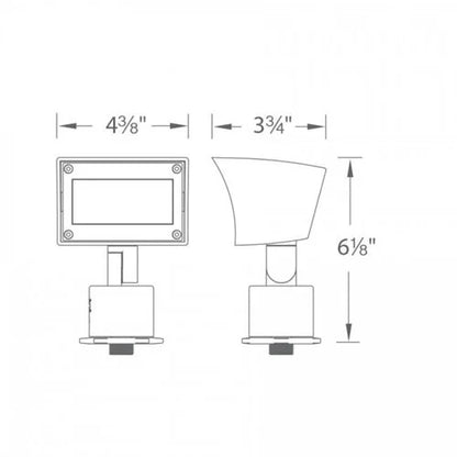 WAC 5022-30BK Wall Wash Light w/ 3000K LED - Black