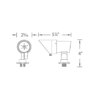 WAC 5111-27BK Up Light w/ 2700K LED - Black
