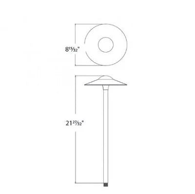 WAC 6051-27BK Canopy Path Light w/ 2700K LED - Black