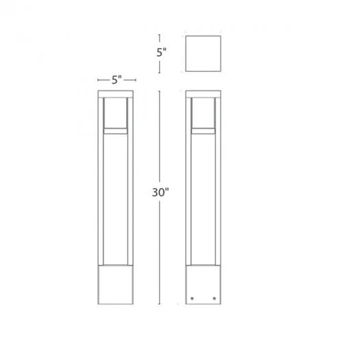 WAC 6621-27BZ Tower LED Bollard Light w/ 2700K LED - Bronze