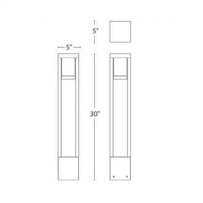 WAC 6621-27BZ Tower LED Bollard Light w/ 2700K LED - Bronze