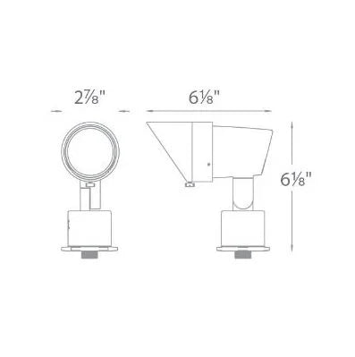 WAC 5011-CCBBR Up Light Color Changing - Bronze